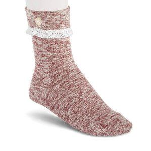 Birkenstock Burgundy Womens Fashion Sub Lace Socks
